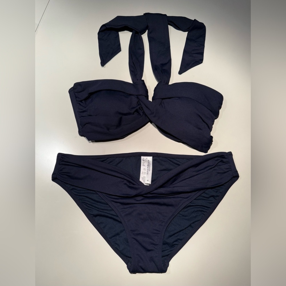 Seafolly Australia Goddess Twist Halter Bandeau Bikini - Picture 2 of 2
